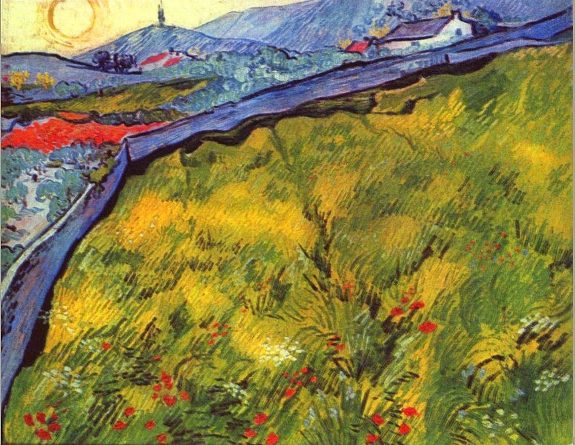 Vincent van Gogh Field of Spring Wheat at Sunrise